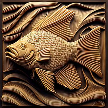 3D model Common scalar fish (STL)